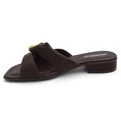 Tamanco de Salto Baixo Feminino Piccadilly Marrom 591003