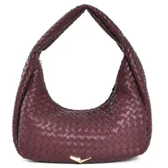 Bolsa de Ombro Feminina Via Marte Bordô B1-405-01