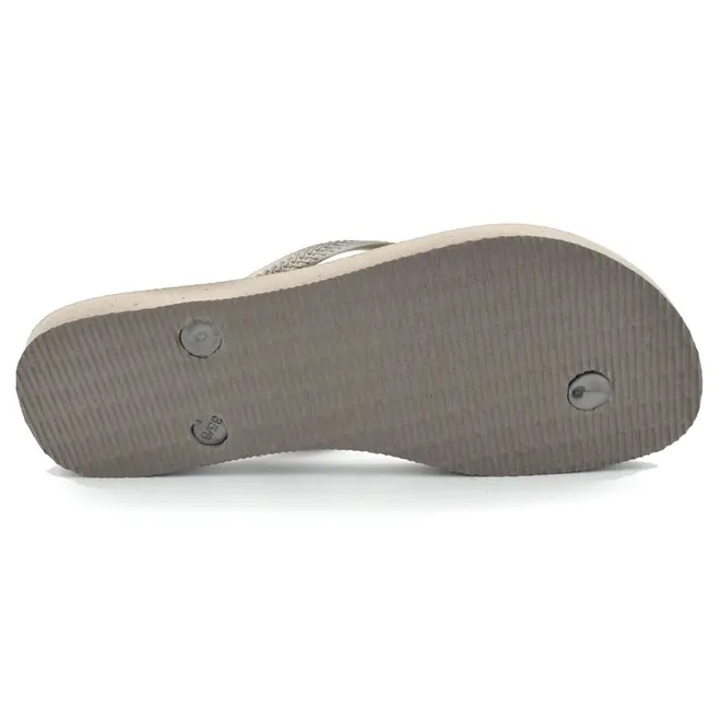 Chinelo Feminino Havaianas Slim Logo Metal Cinza 4119875