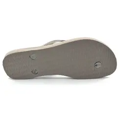 Chinelo Feminino Havaianas Slim Logo Metal Cinza 4119875