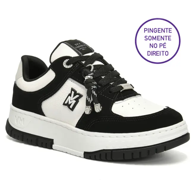 Tênis Casual Feminino Via Marte Preto 219-018-01