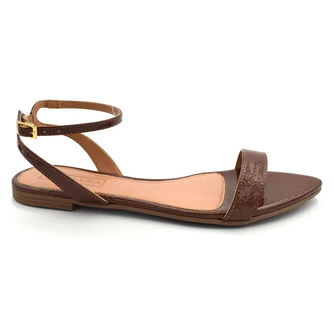 Sandália Rasteira Feminina Suzzara Marrom 70.004