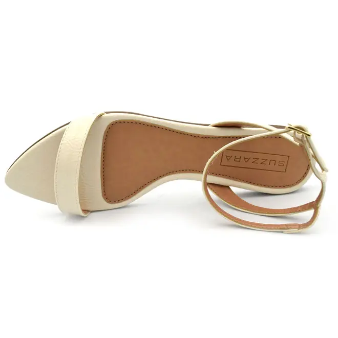 Sandália Rasteira Feminina Suzzara Off White 70.004