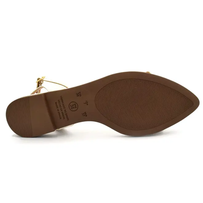 Sandália Rasteira Feminina Suzzara Off White 70.004