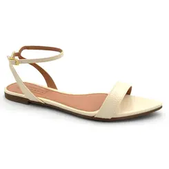Sandália Rasteira Feminina Suzzara Off White 70.004
