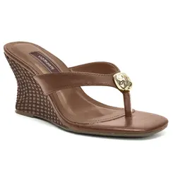 Tamanco Anabela Feminino Via Marte Marrom 397-007-01