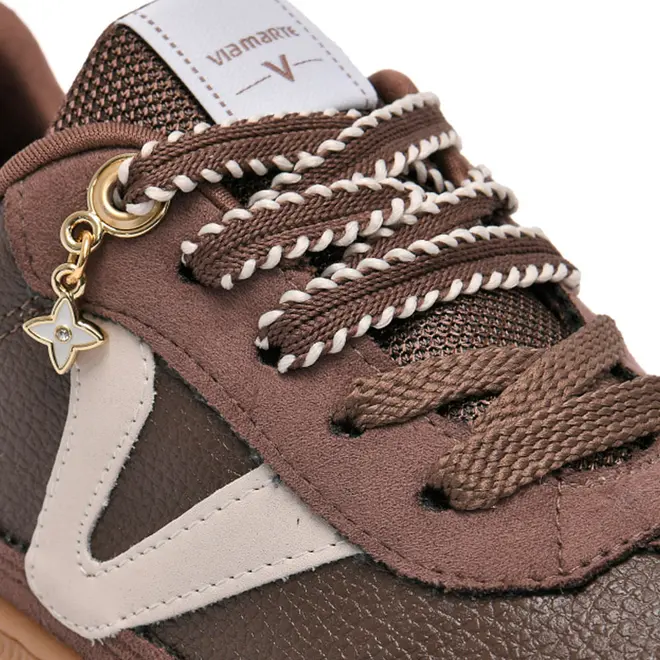Tênis Casual Feminino Via Marte Marrom 129-013-06