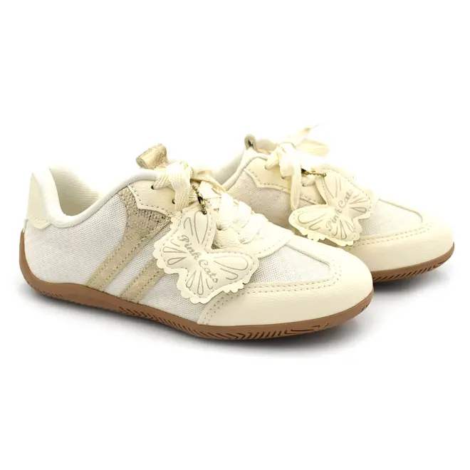 Tênis de Menina Pink Cats do 29 ao 34 Off White V6791