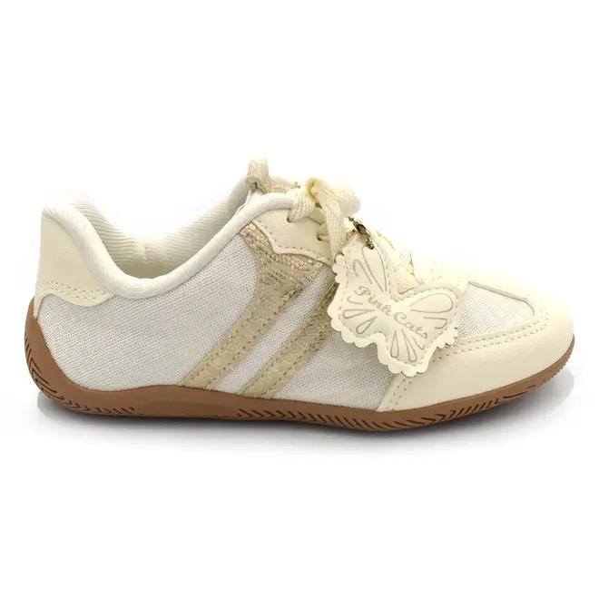 Tênis de Menina Pink Cats do 29 ao 34 Off White V6791