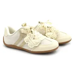 Tênis de Menina Pink Cats do 29 ao 34 Off White V6791