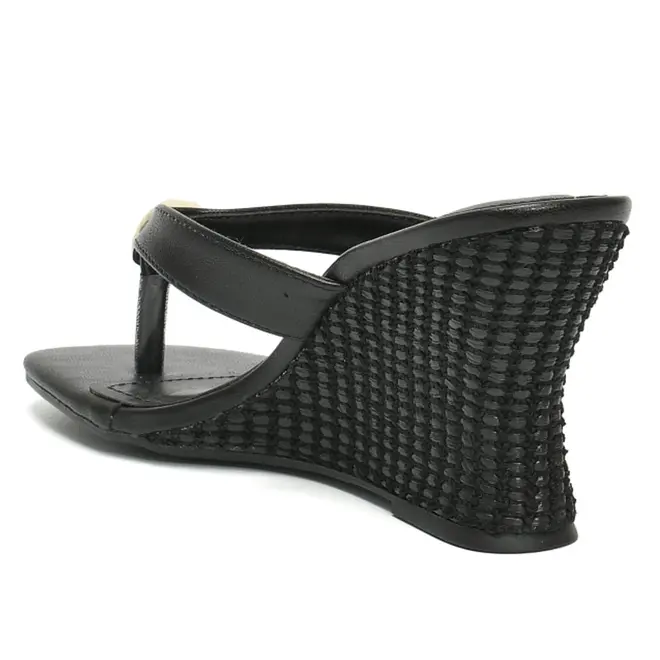 Tamanco Anabela Feminino Via Marte Preto 397-007-01