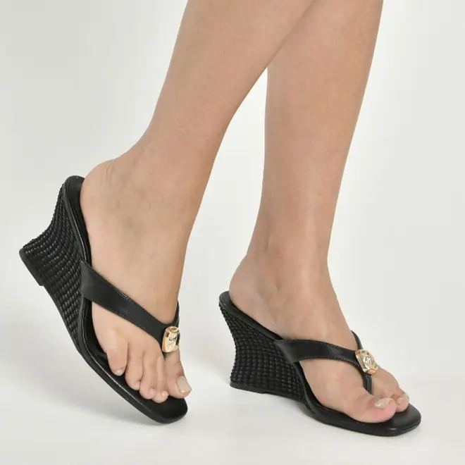 Tamanco Anabela Feminino Via Marte Preto 397-007-01