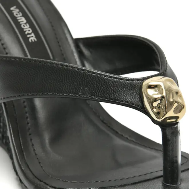 Tamanco Anabela Feminino Via Marte Preto 397-007-01