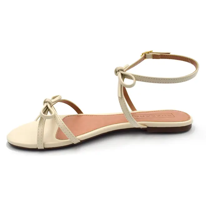 Sandália Rasteira Feminina Suzzara Off White 13.1347