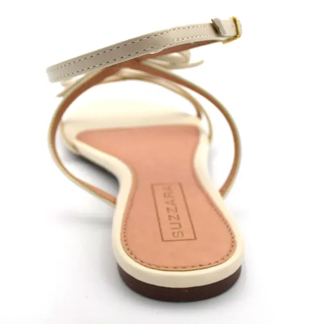 Sandália Rasteira Feminina Suzzara Off White 13.1347
