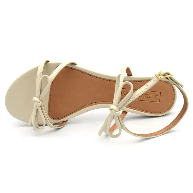 Sandália Rasteira Feminina Suzzara Off White 13.1347