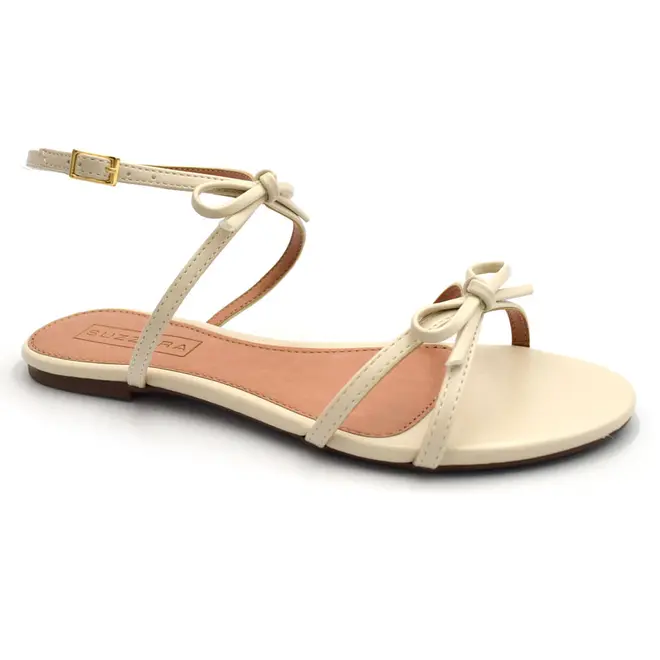 Sandália Rasteira Feminina Suzzara Off White 13.1347