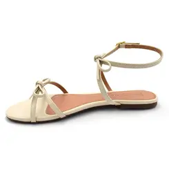 Sandália Rasteira Feminina Suzzara Off White 13.1347