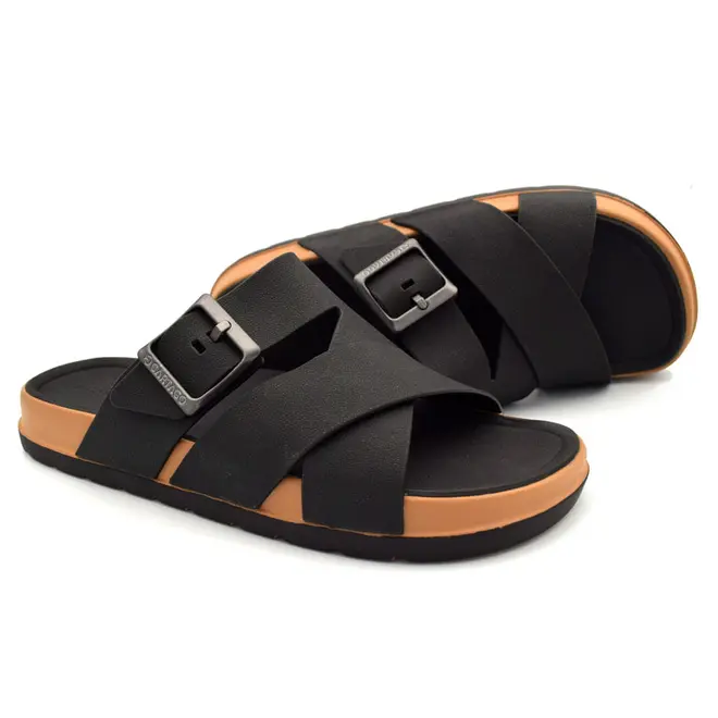 Chinelo Slide Masculino Cartago Roma Preto 12691