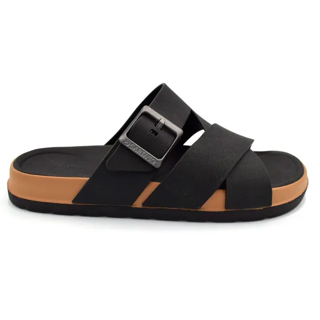 Chinelo Slide Masculino Cartago Roma Preto 12691