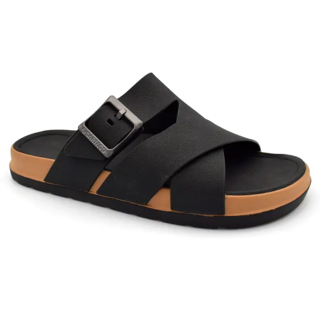 Chinelo Slide Masculino Cartago Roma Preto 12691