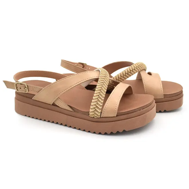 Papete Feminina Mississipi Bege J2743