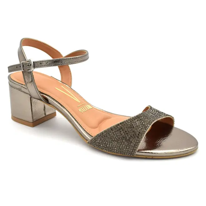 Sandália de Salto Bloco Feminina Vizzano Prata 6291.1822.31949