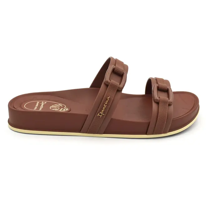 Chinelo Slide Feminino Ipanema Shine Marrom 27571