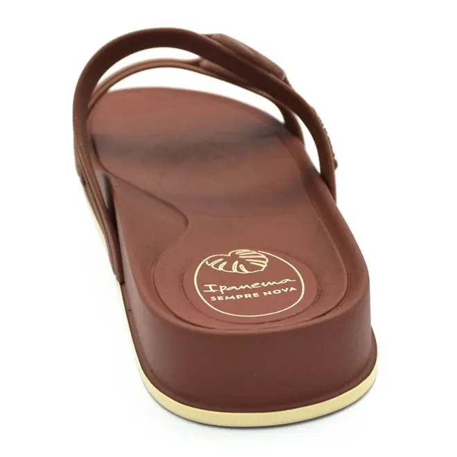 Chinelo Slide Feminino Ipanema Shine Marrom 27571
