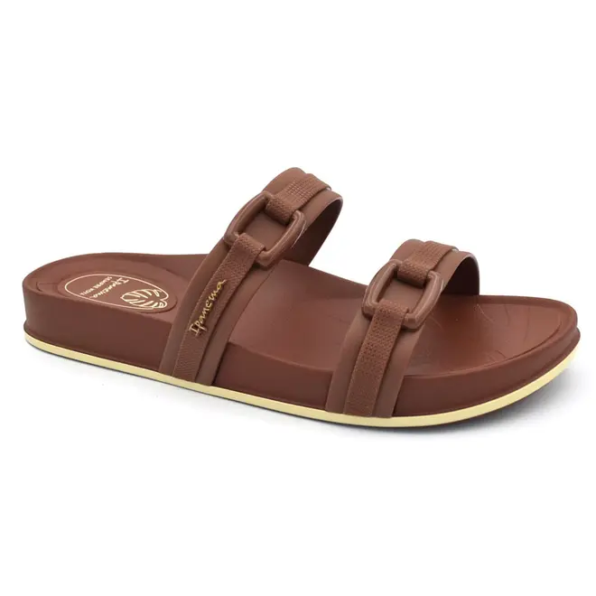 Chinelo Slide Feminino Ipanema Shine Marrom 27571