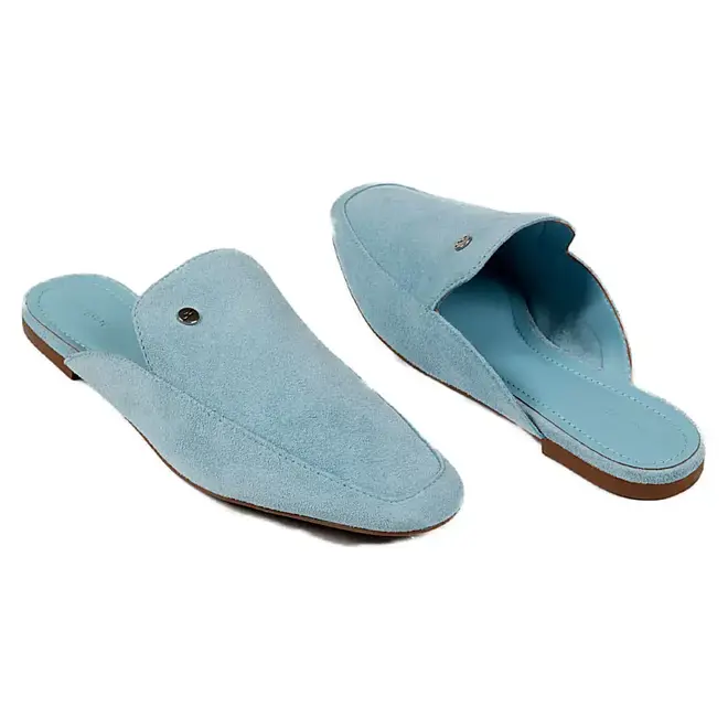 Tamanco Mule Itapuã Couro Azul Feminino