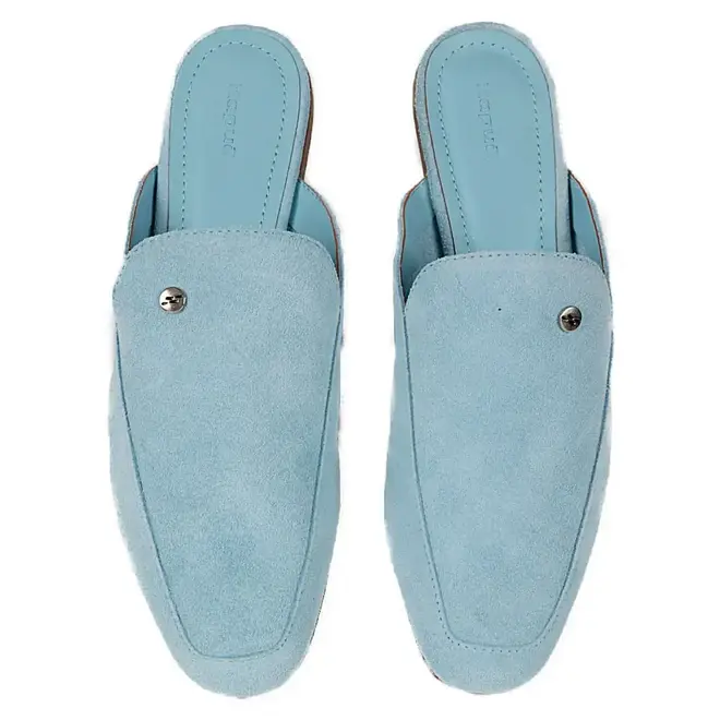 Tamanco Mule Itapuã Couro Azul Feminino