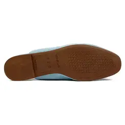 Tamanco Mule Itapuã Couro Azul Feminino