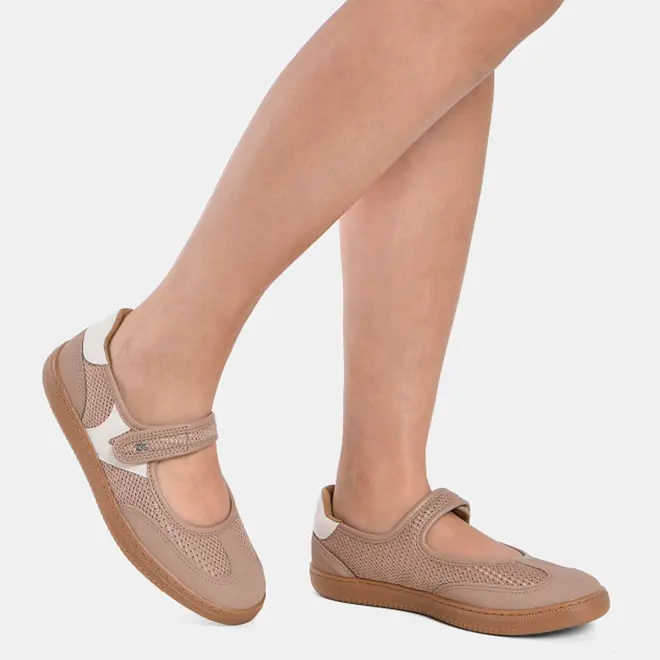 Tênis Sapatilha Feminino Via Marte Bege 129-019-06