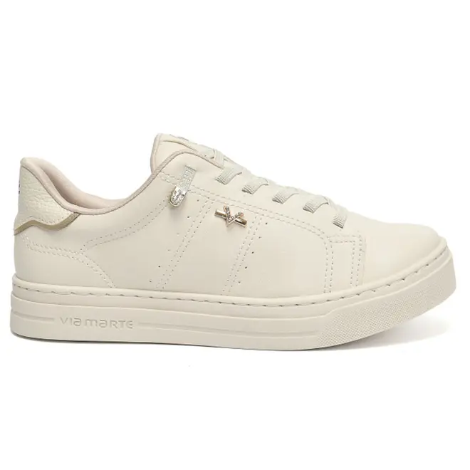 Tênis Casual Feminino Via Marte Creme 281-012-02