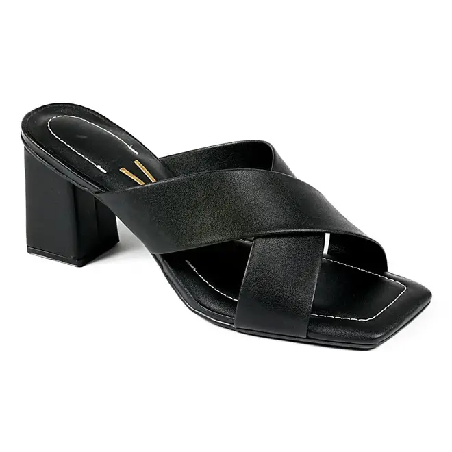 Tamanco Vizzano Tira Cruzada Preto Feminino
