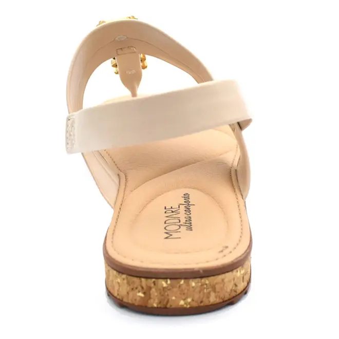 Sandália Rasteira Feminina Modare Creme 7141.220.32231