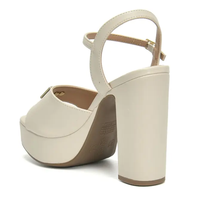 Sandália Plataforma Feminina Via Marte Off White 401-004-01