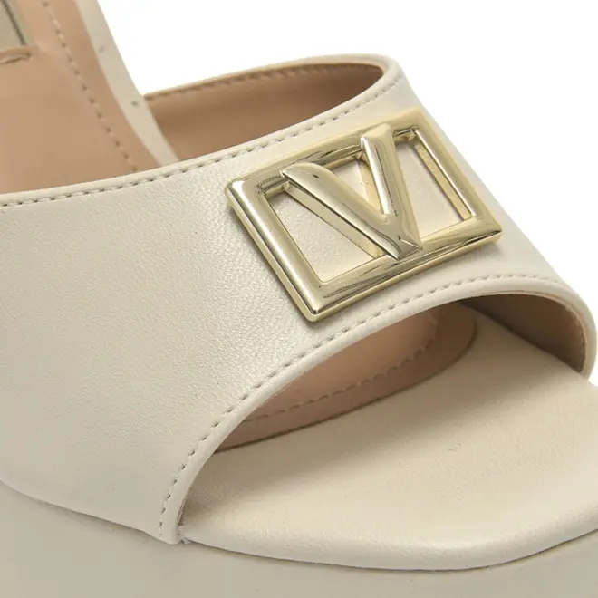 Sandália Plataforma Feminina Via Marte Off White 401-004-01