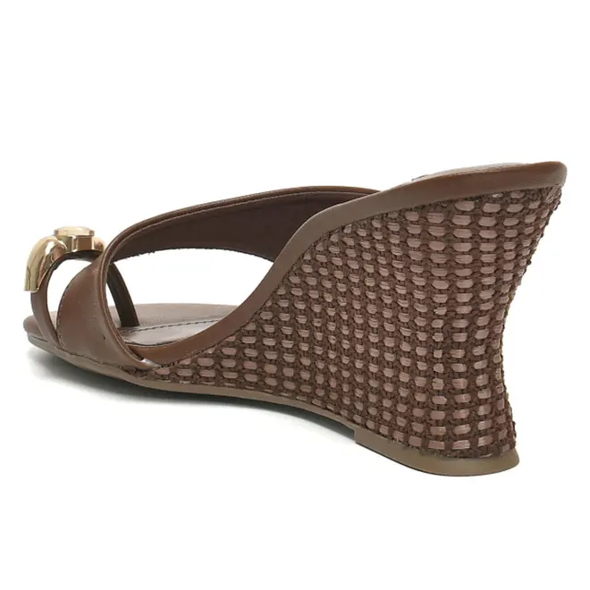 Tamanco Anabela Feminino Via Marte Marrom 397-006-01