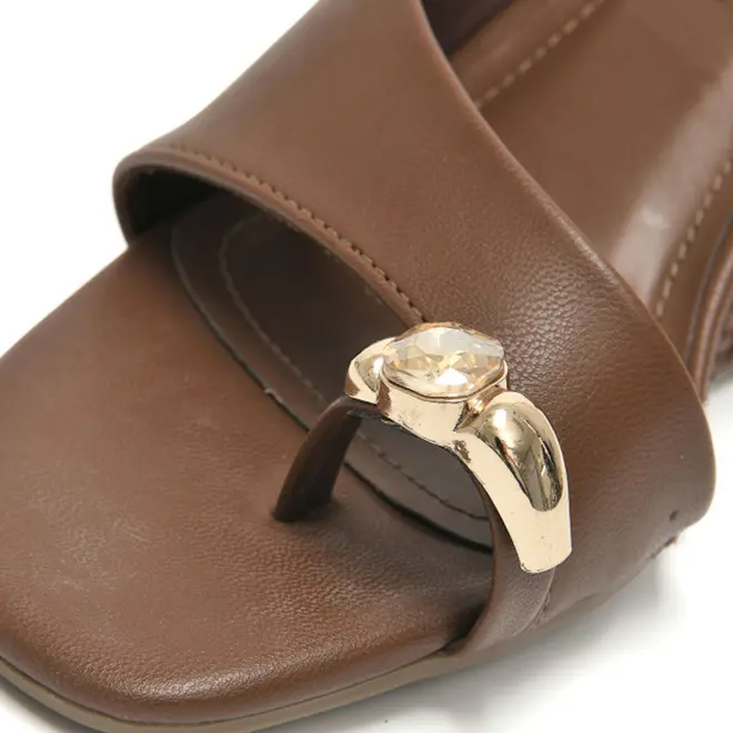 Tamanco Anabela Feminino Via Marte Marrom 397-006-01