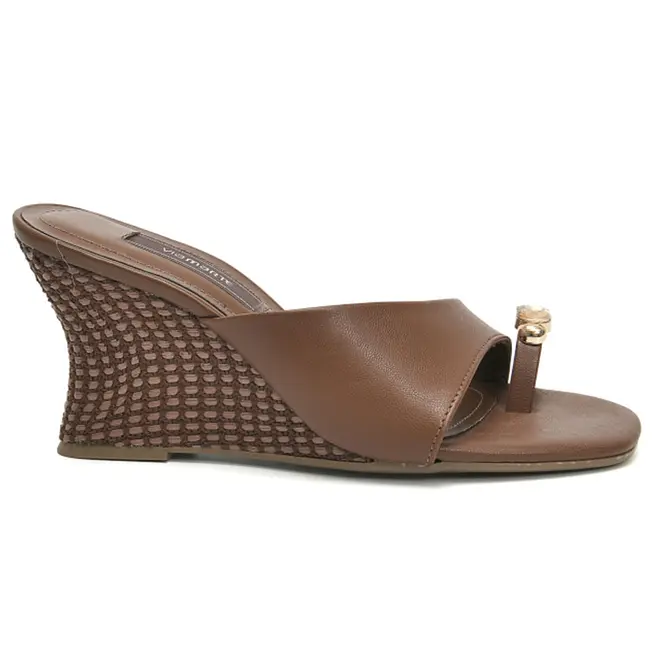 Tamanco Anabela Feminino Via Marte Marrom 397-006-01