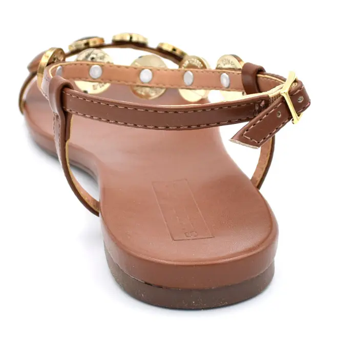 Sandália Rasteira Feminina Suzzara Marrom 34.152