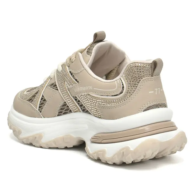 Tênis Casual Feminino Via Marte Bege 339-003-07