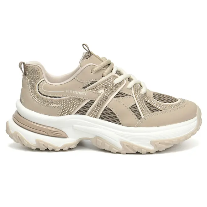 Tênis Casual Feminino Via Marte Bege 339-003-07