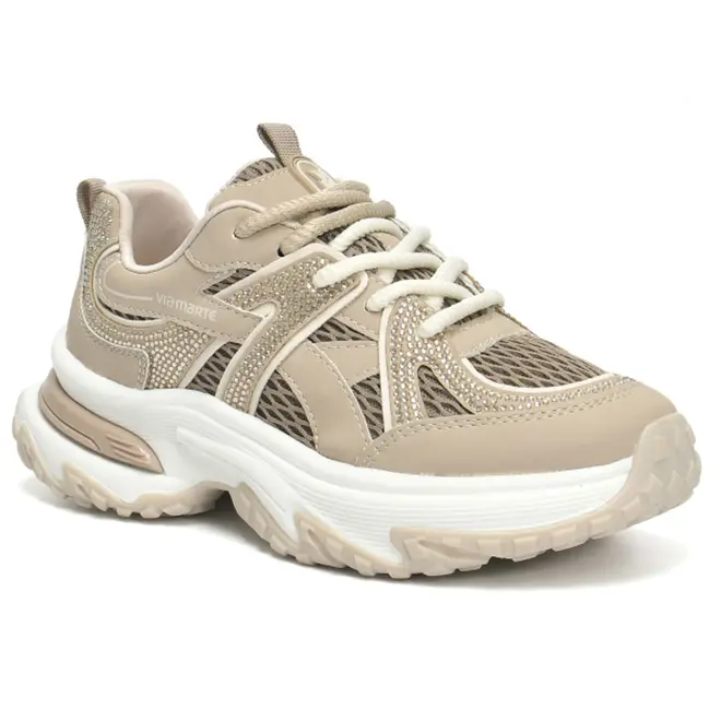 Tênis Casual Feminino Via Marte Bege 339-003-07