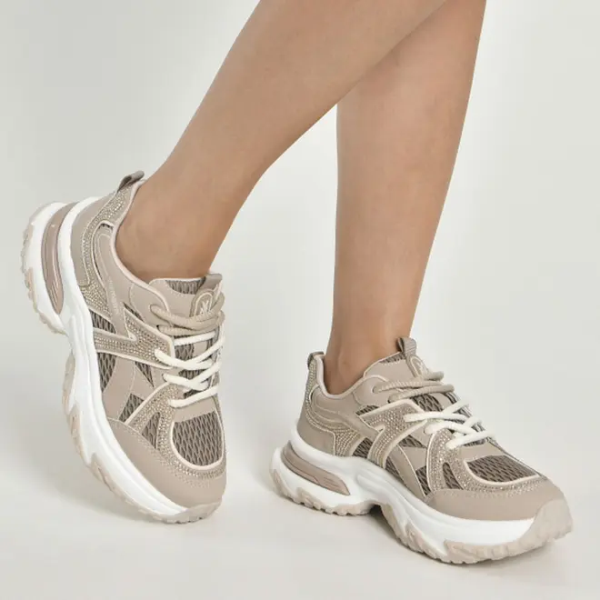 Tênis Casual Feminino Via Marte Bege 339-003-07