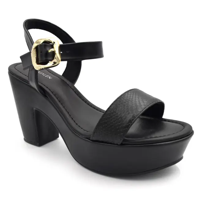 Sandália Plataforma Feminina Cazzualen Preto T5118-206