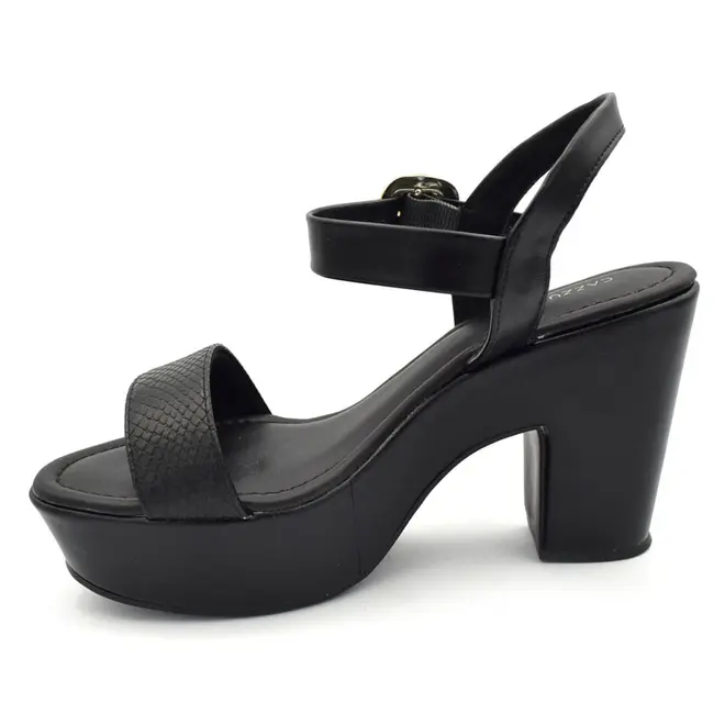 Sandália Plataforma Feminina Cazzualen Preto T5118-206