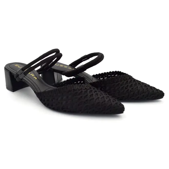 Mule de Salto Bloco Feminino Suzzara Preto 374061